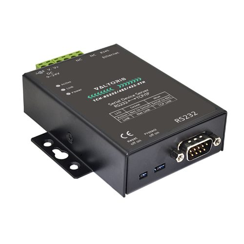 Valtoris Industrial Ethernet to Serial Server | 10Mbps RJ45 to RS232/485/422 Converter