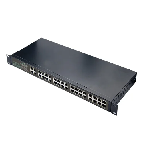 Serveur de périphériques sériels 32 ports en rack | Convertisseur industriel RS232/485/422 vers Ethernet RJ45 avec 4 ports Ethernet, TCP/IP vers série, POE en option