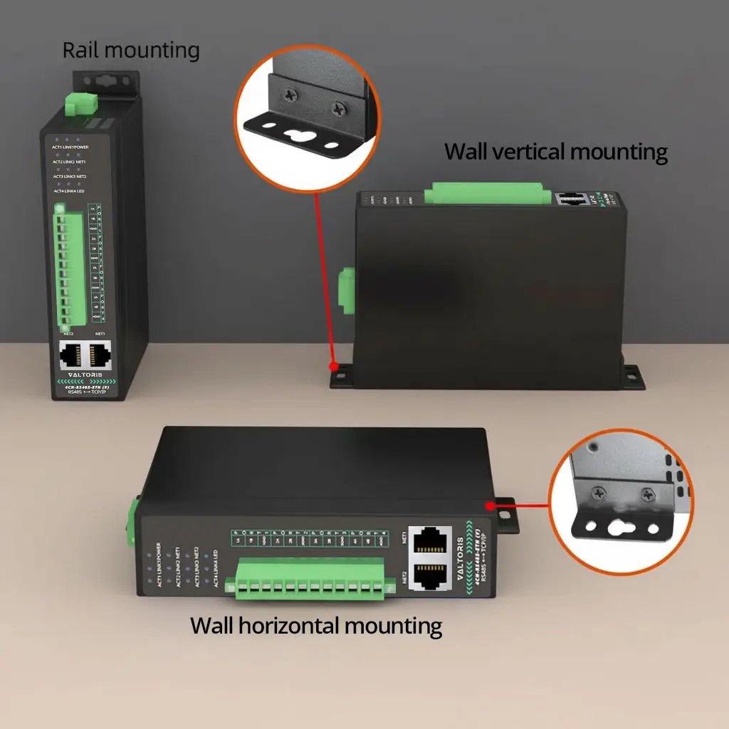 4-Ch RS485 to Ethernet Serial Server