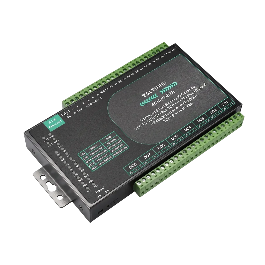 Module d'E/S déportées Ethernet à 8 canaux et passerelle RS485 pour l'industrie