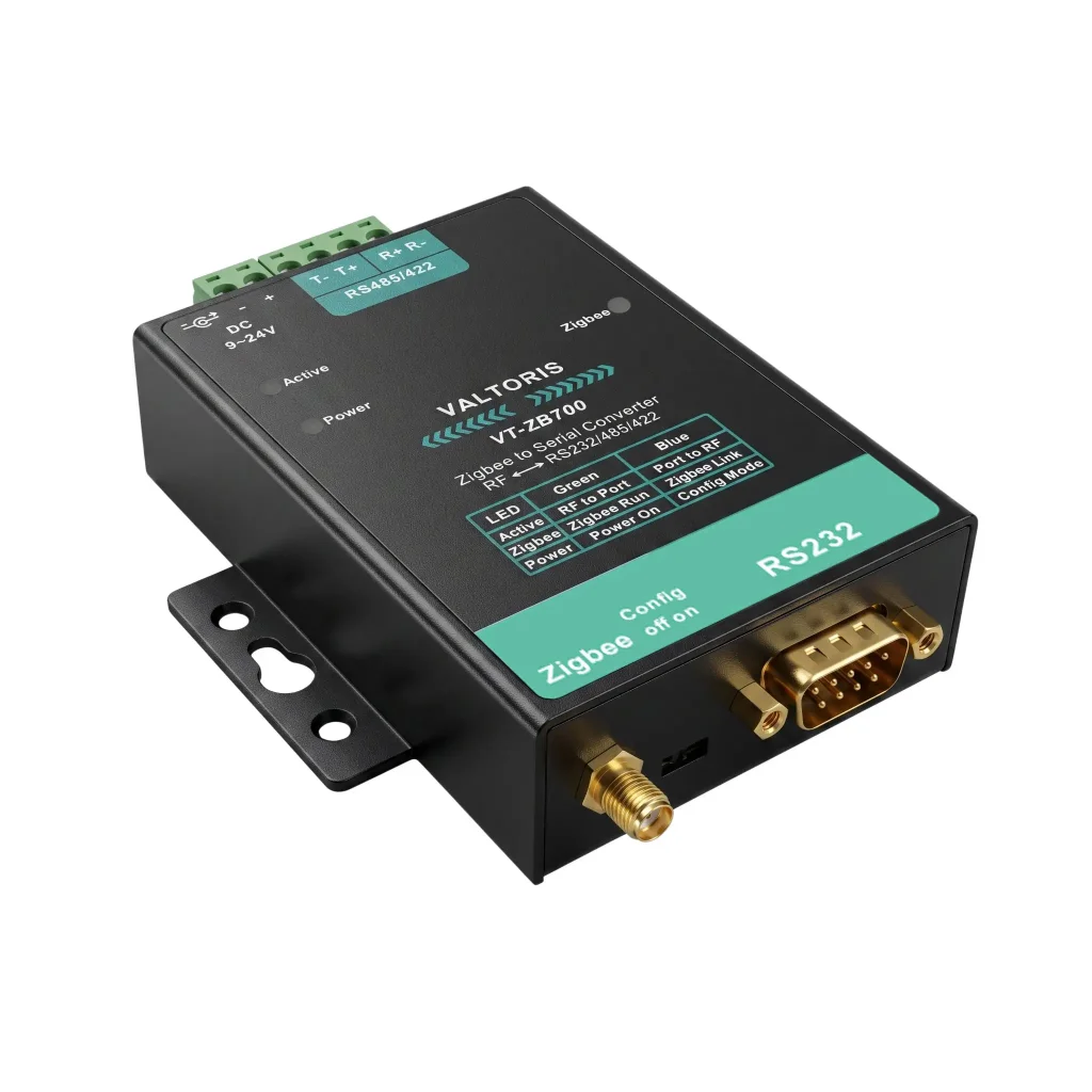 بوابة Valtoris الصناعية من ZigBee إلى التسلسلي، محول RS485/RS232/RS422 إلى ZigBee