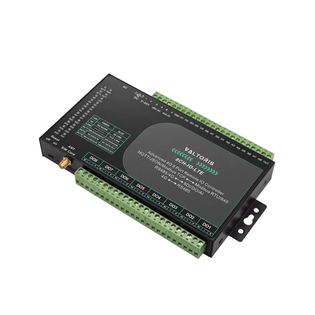 Industrieller 8-Kanal 4G LTE I/O Controller | MQTT Modbus Gateway
