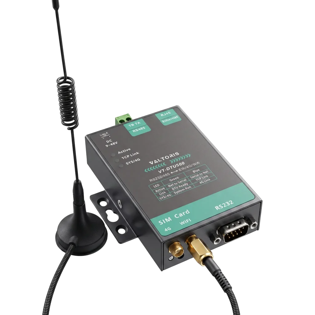 Valtoris 4G Industrial DTU - Pasarela celular RS232/485 a 4G LTE/WiFi para banda global