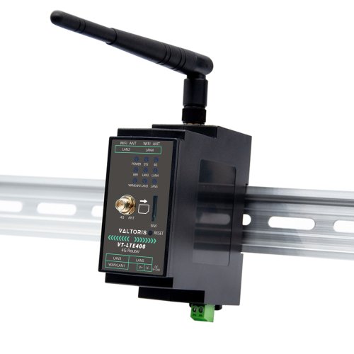 Valtoris Industrial 4G WiFi Router - DIN Rail LTE Router с SIM-слотом, 5-ch Ethernet Ports, поддержка VPN протоколов