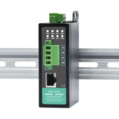 Passerelle industrielle 2 ports RS485 vers Ethernet | Serveur série