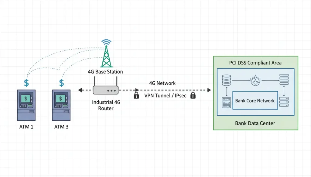 Industrial 4G Routers for Bank ATM Networks P1