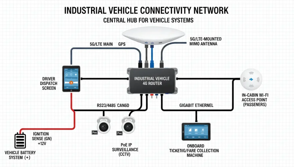 industrial routers for Bus Fleet Networks P1