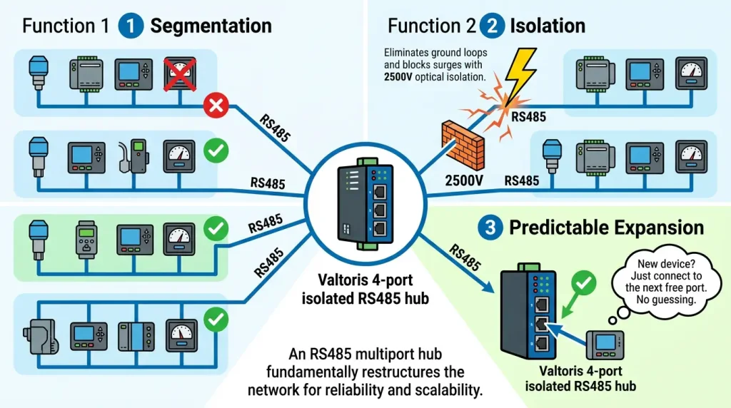 the three key functions of the hub Center A larg