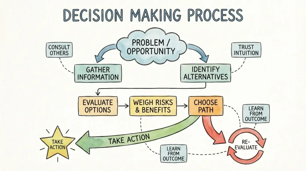 Flowchart diagram for decision making