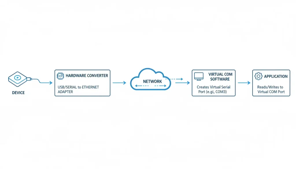 hardware converter network virtual COM