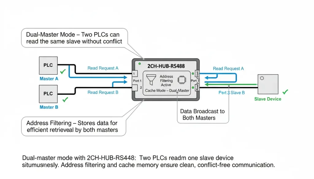 a special dual master RS485 configuration using a subject 1 Ove