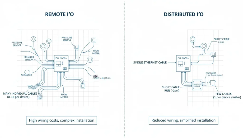 Distributed I/O vs Remote I/O