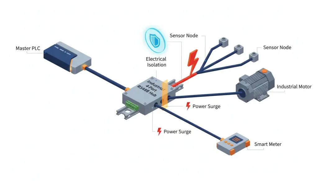 Industrial RS485 Hub H2 1