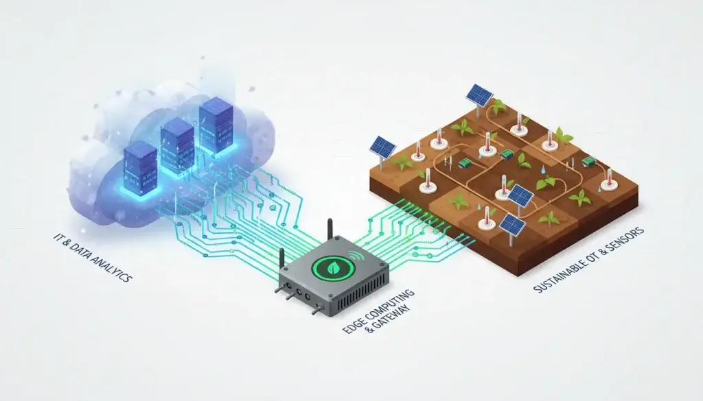 Macro agricultural IoT architecture connecting cloud AI with rural farming infrastructure