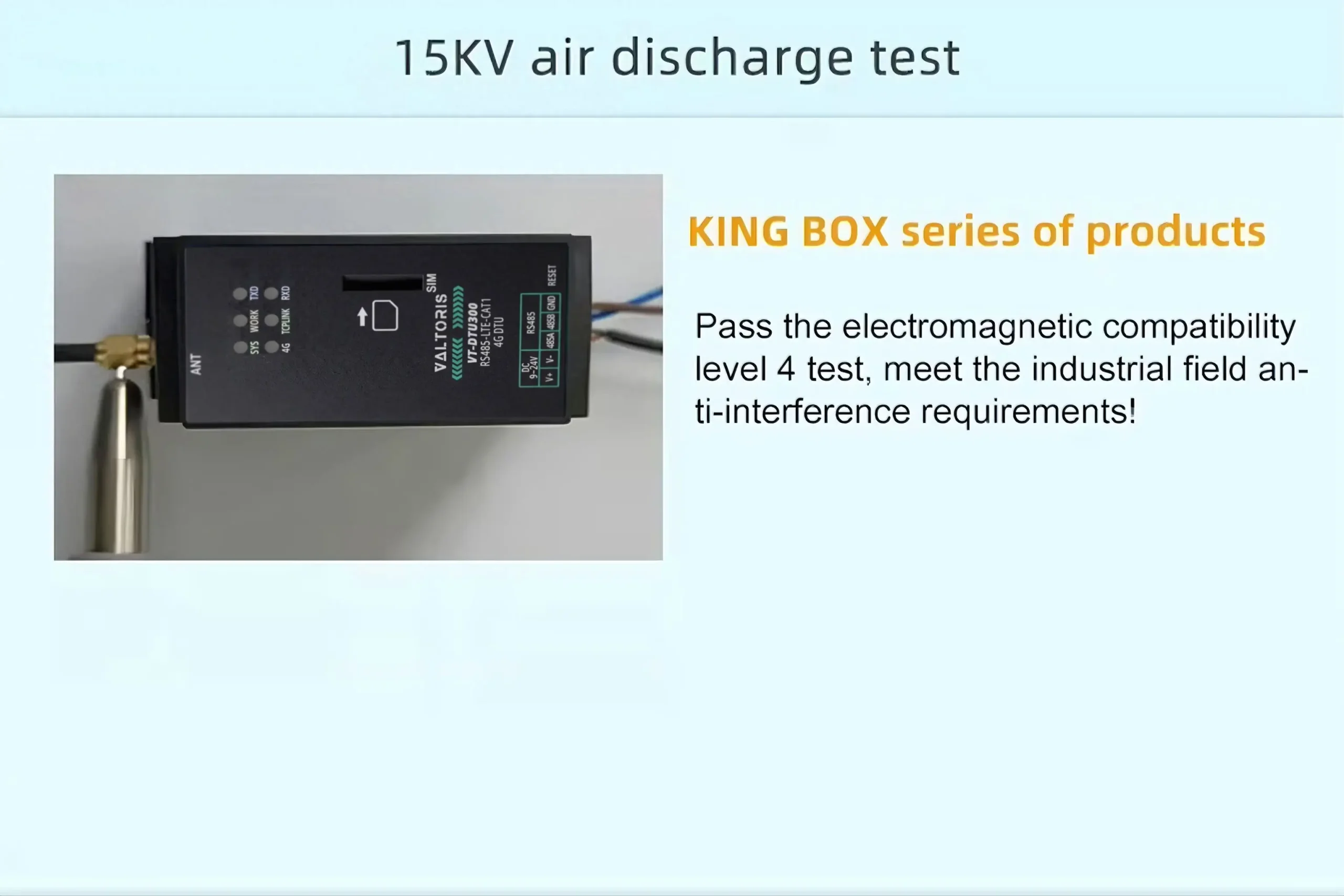 15KV air discharge ESD test protection