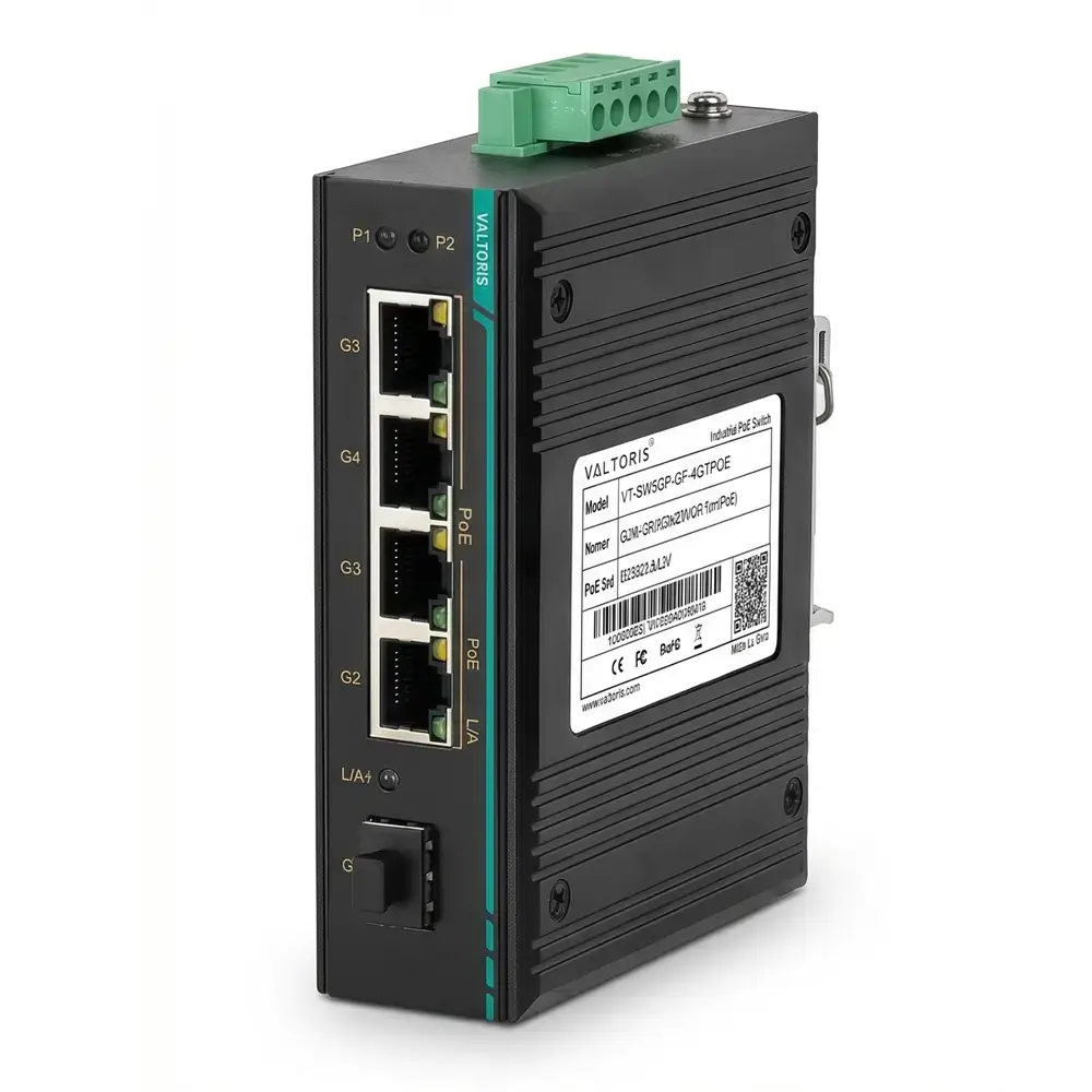 VT-SW5GP-GF-4GTPOE 5-Port Gigabit Industrial PoE Switch