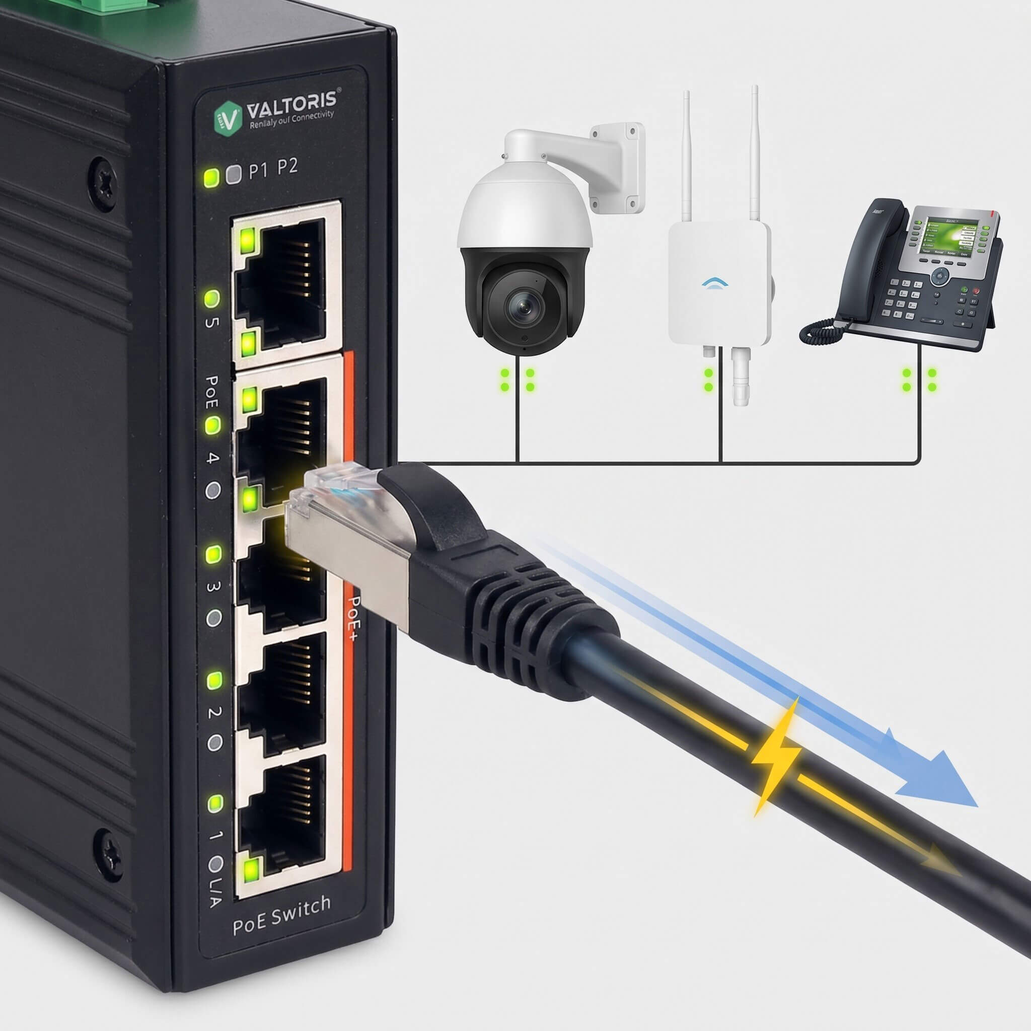 PoE Data and Power transmission