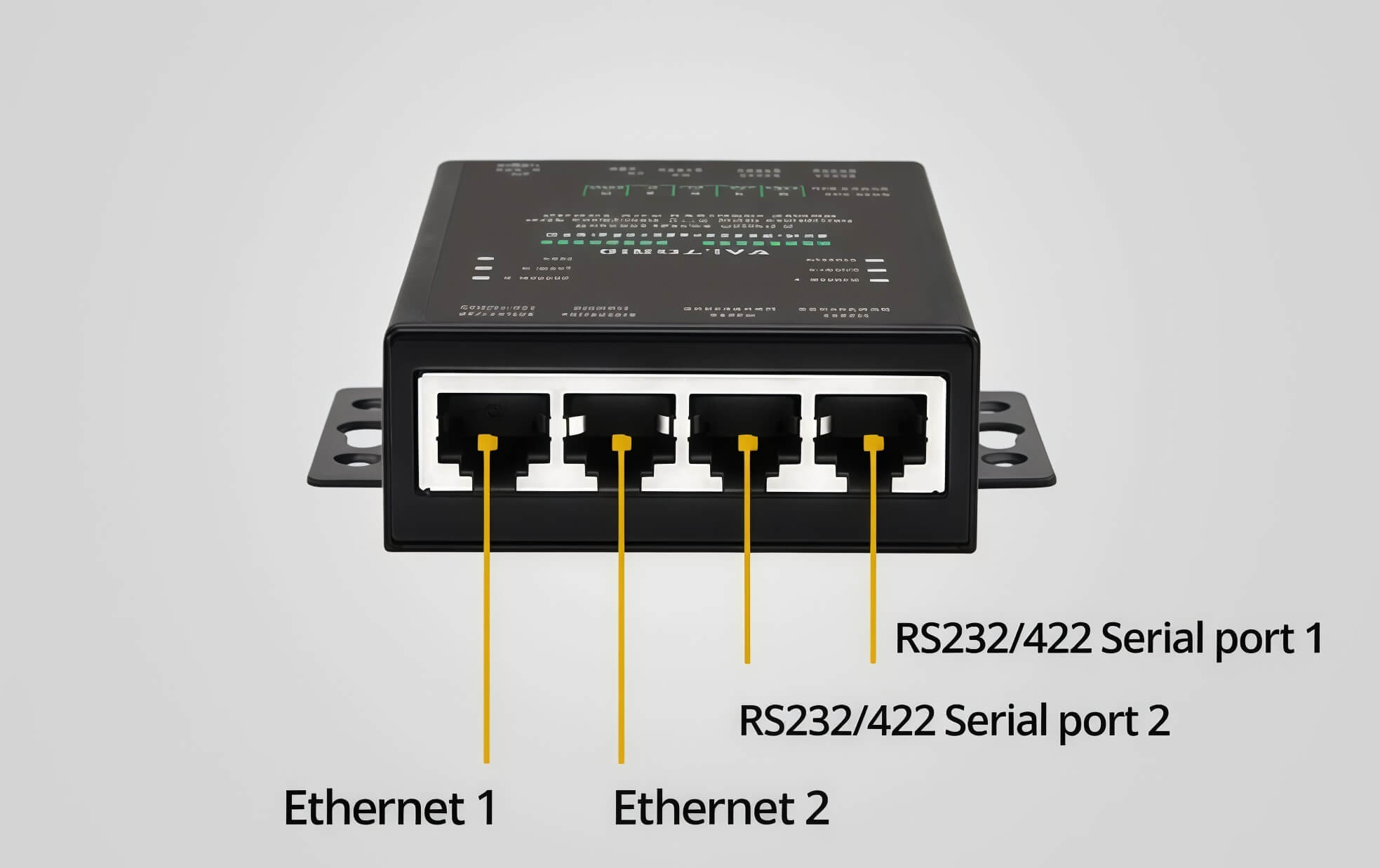 Power supply terminal and serial port wiring