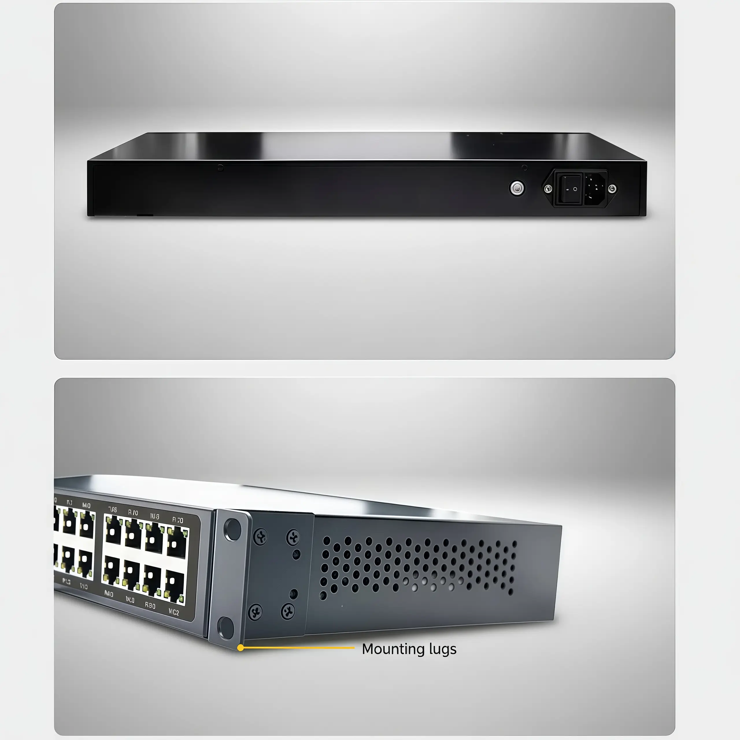 32-Port Serial Server real shot back view