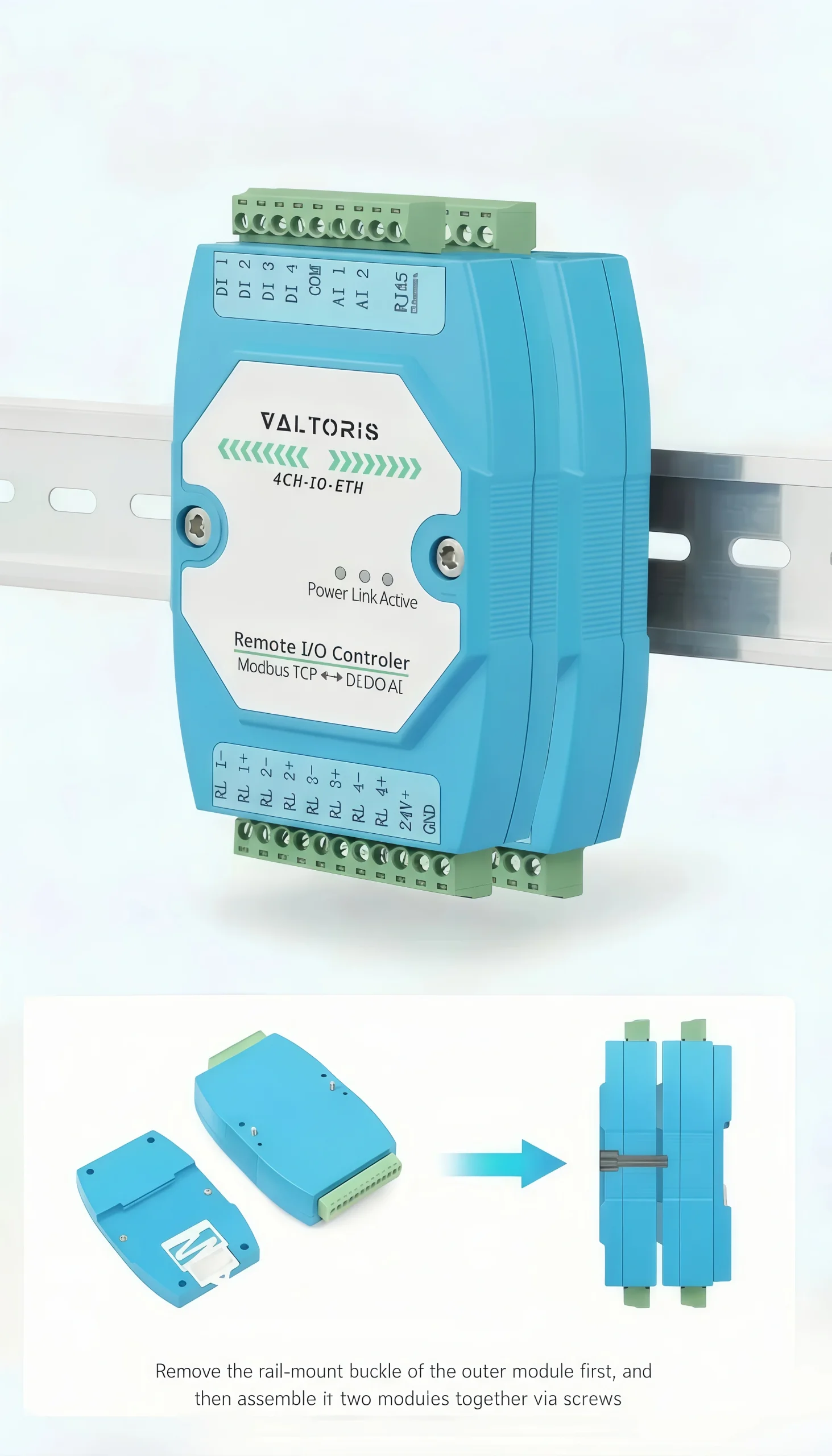 Stackable Side-by-Side DIN Rail Installation