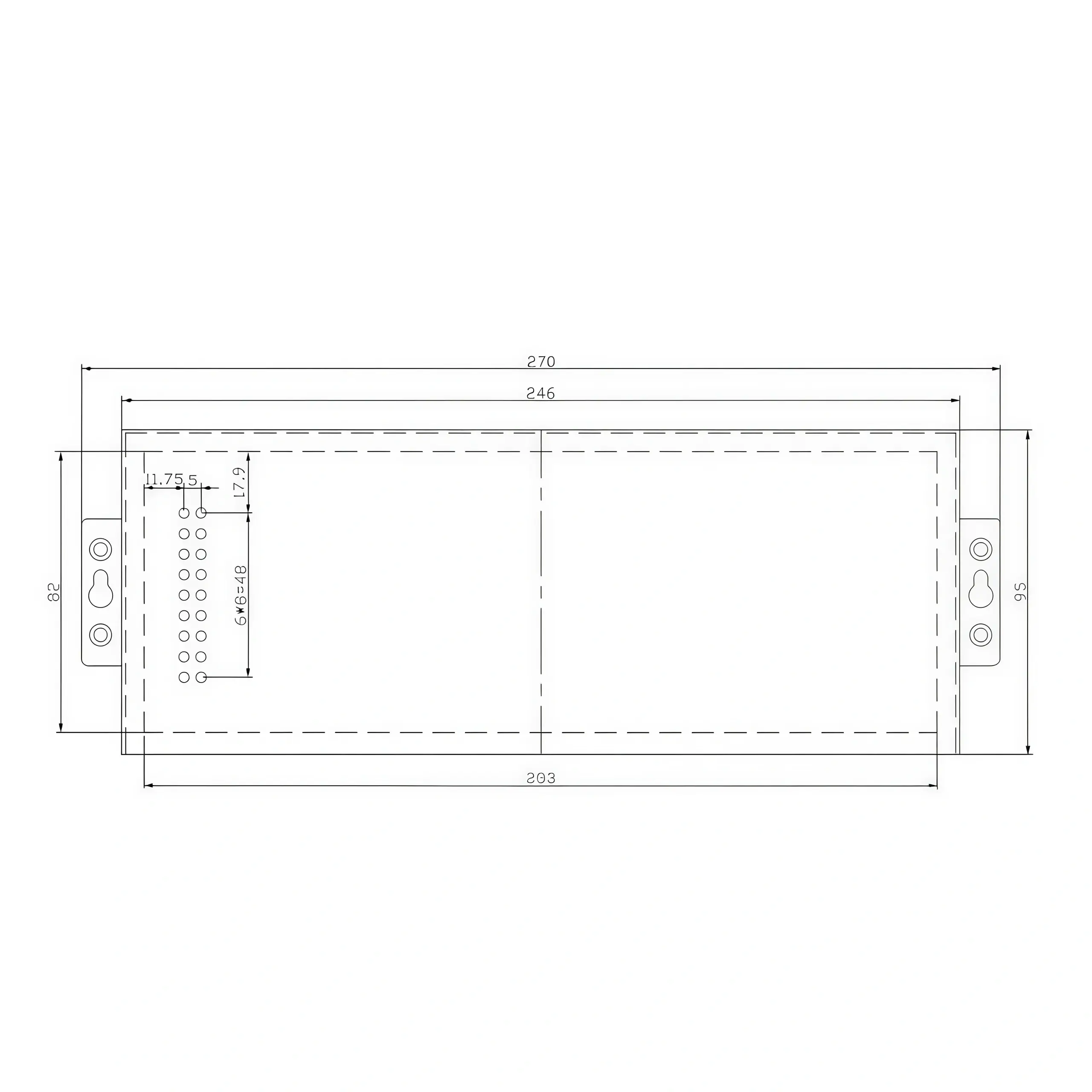 Mechanical mounting dimensions