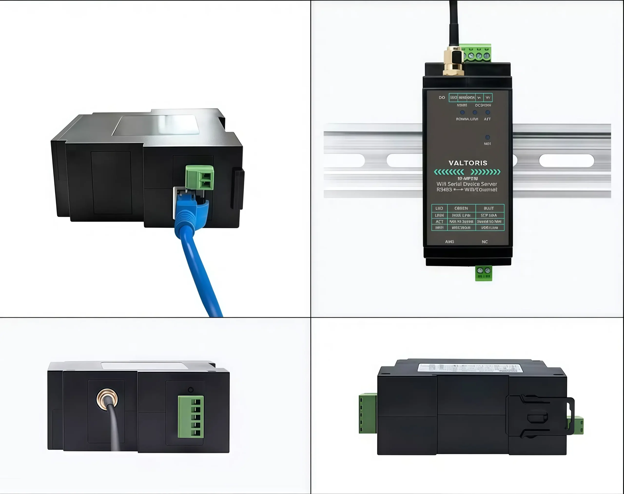 VT-WF110 DIN-rail serial server product show