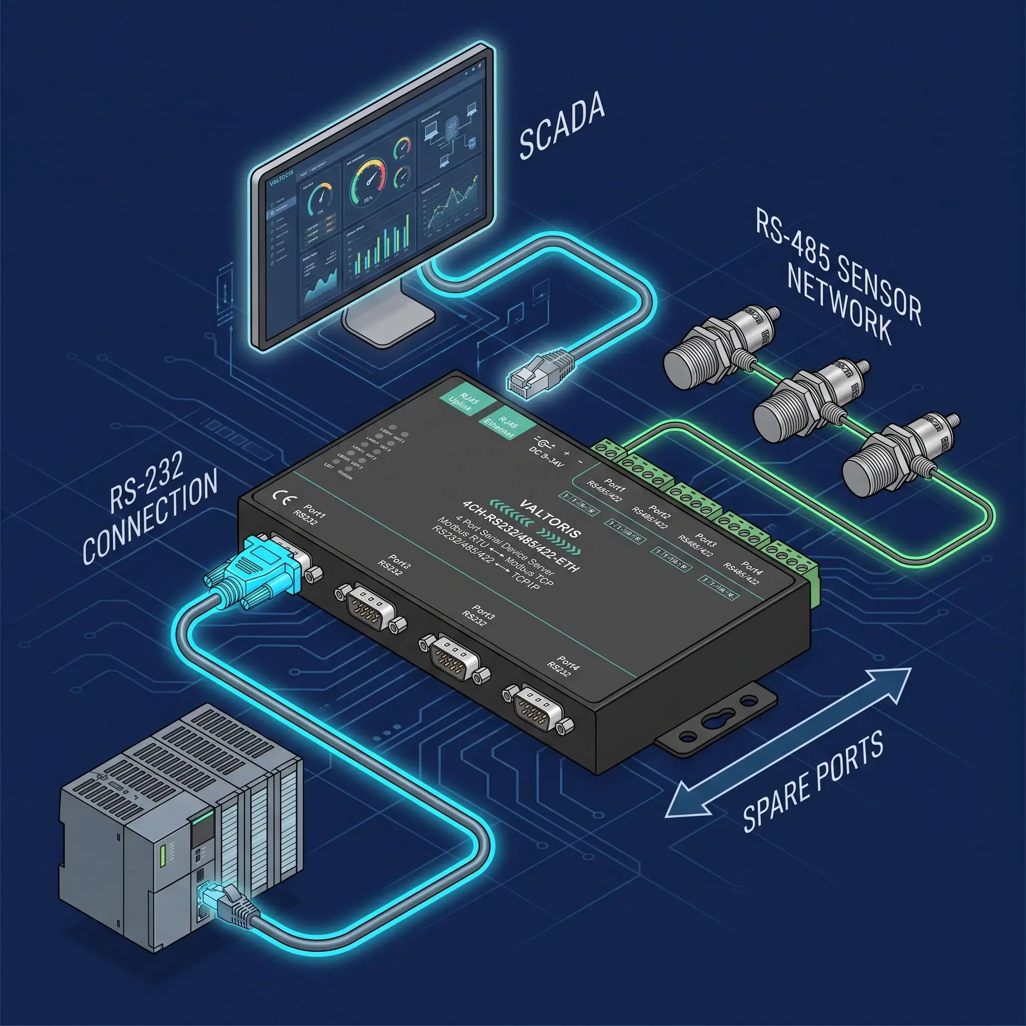 Serial Port to Ethernet Converters