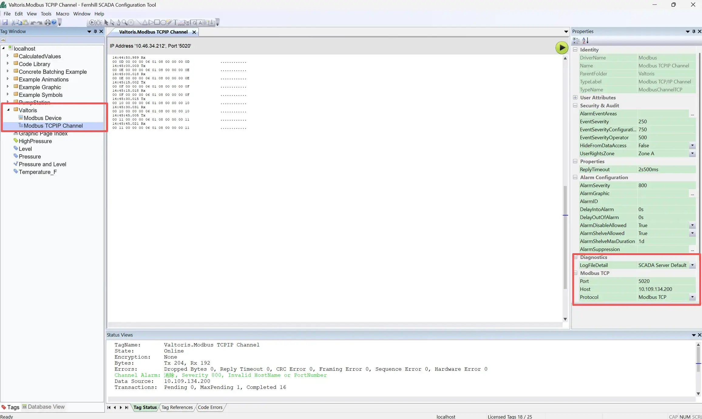 Fernhill SCADA Modbus TCP Channel Setup.0.1