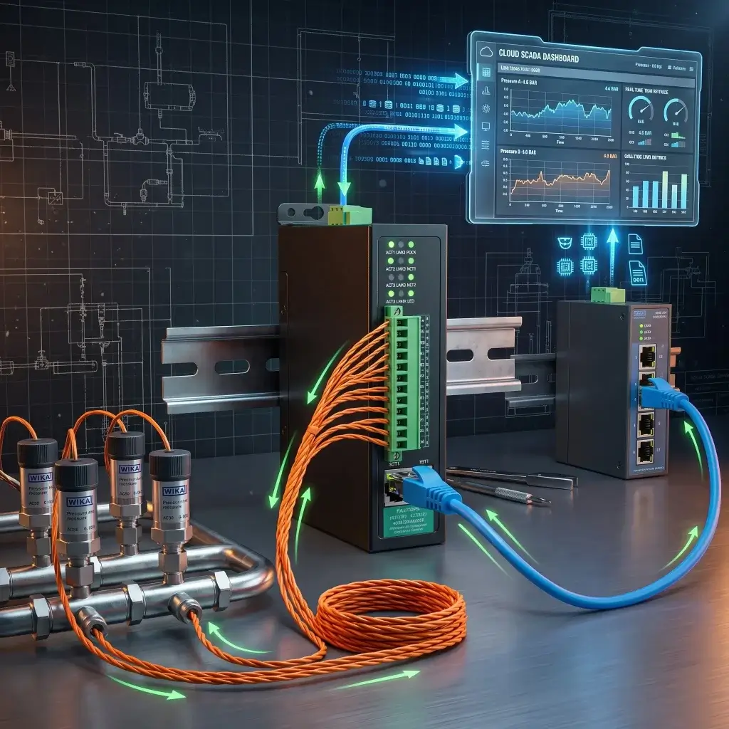 Industrial Network Architecture Bridging RS485 Field Sensors to Cloud SCADA via Edge Gateway