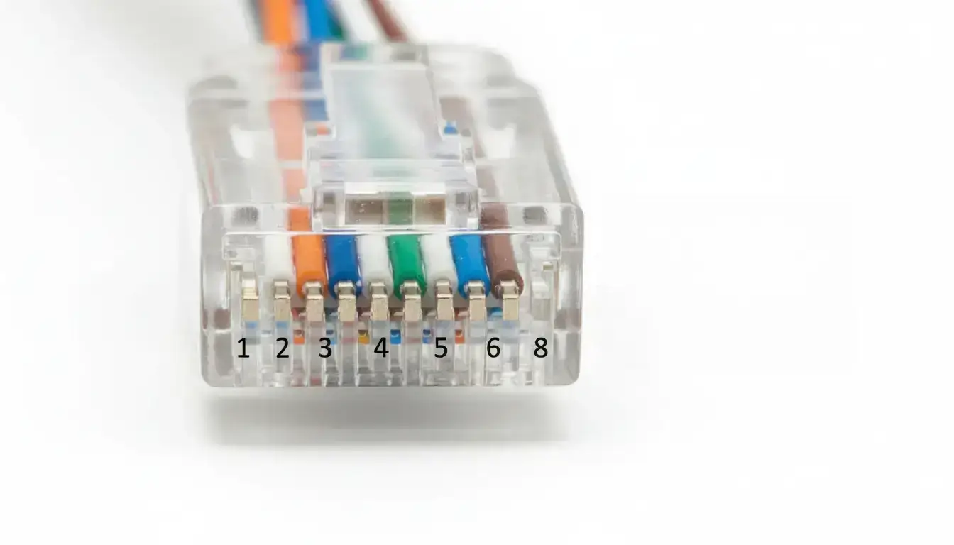 RJ45 connector with pins 01 48 24