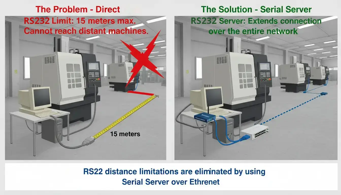 RS232 15m Distance Limitation CNC