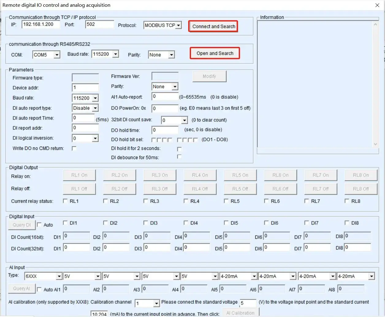 VirCOM Software Visual Configuration Interface