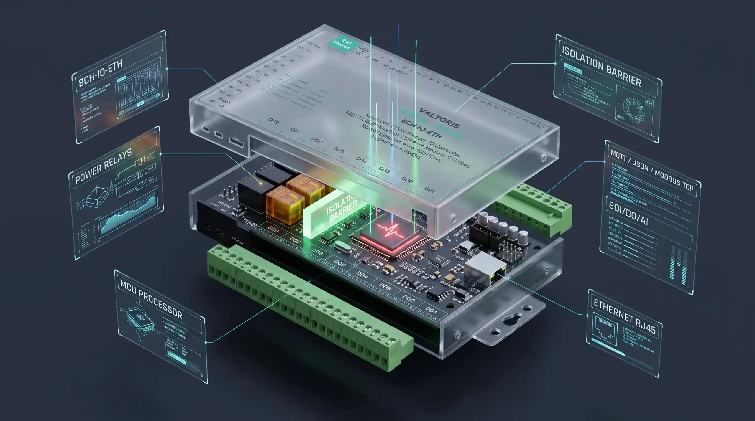 Valtoris Industrial Ethernet I/O Module Hardware Features